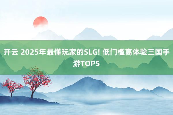 开云 2025年最懂玩家的SLG! 低门槛高体验三国手游TOP5
