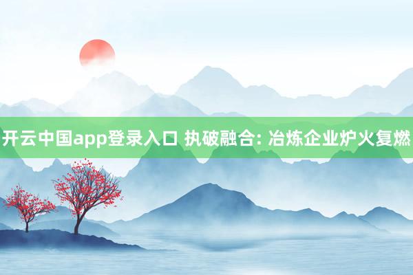 开云中国app登录入口 执破融合: 冶炼企业炉火复燃